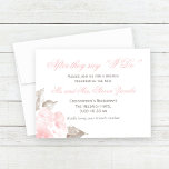 Vintag rosa Aquarellfarben Rose, nachdem sie sagen Einladung<br><div class="desc">Elegantes "After they say I do" Hochzeitsbrunch Einladung Design. Personalisieren Sie den benutzerdefinierten Text in Rosa und Pfeffergrau.</div>