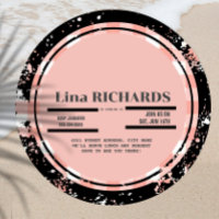 Vintag rosa Aufnahme Geburtstagseinladung