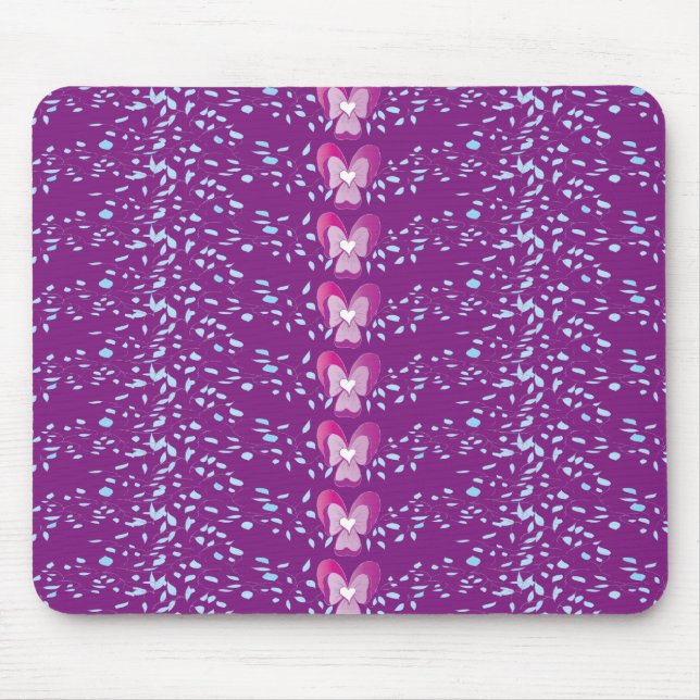 Vintag rosa Blumenmuster Mousepad (Vorne)