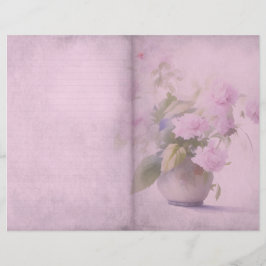 Vintag rosa Blumenseite