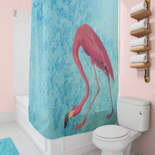 Vintag rosa Flamingo Duschvorhang