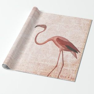Vintag rosa Flamingo Geschenkpapier