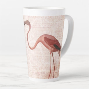 Vintag rosa Flamingo  Milchtasse