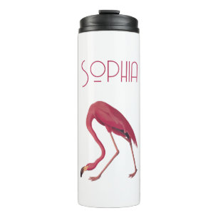 Vintag rosa Flamingo Thermosbecher