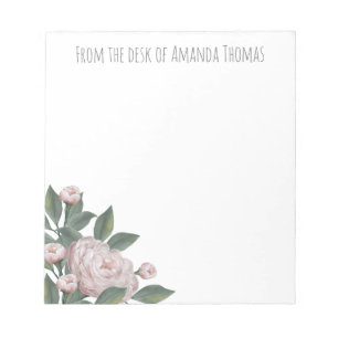 Vintag rosa florale Rose Modern Notizblock