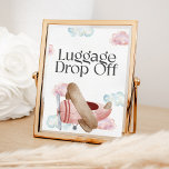 Vintag rosa Flugzeug Gepäckabfall Party Zeichen Poster<br><div class="desc">Vintag rosa Flugzeug Gepäckablage Party-Zeichen abfallen. Kann auch bei anderen Gelegenheiten wie Geburtstagsfeiern,  Babyduschen,  Brautpartys und vielem mehr verwendet werden.</div>