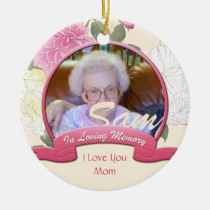 Vintag rosa, gelb-weiße Rosen im liebenden Gedächt Keramikornament