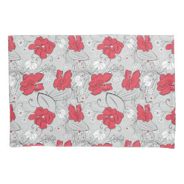 Vintag rosa Graublütenblume Mitte der 40er Jahre S Kissenbezug