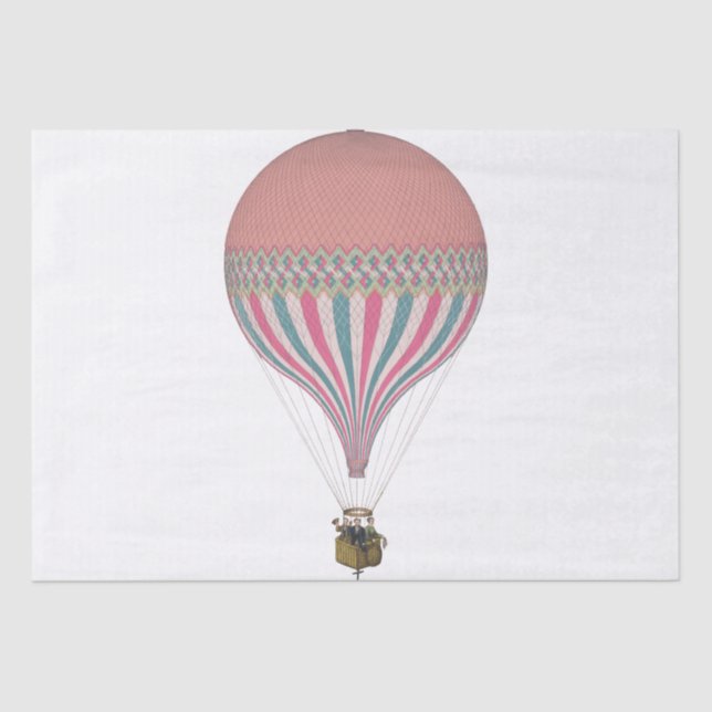 Vintag rosa, hellblaue Luftballons Seidenpapier (Vorderseite)