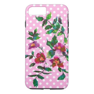 Vintag-rosa-magenta-Aquarellfarben-Rose Case-Mate iPhone Hülle