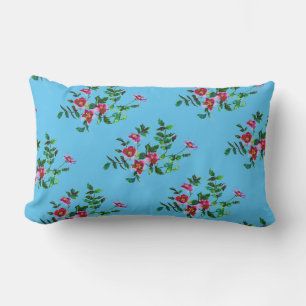 Vintag-rosa-magenta-Aquarellfarben-Rose Lendenkissen