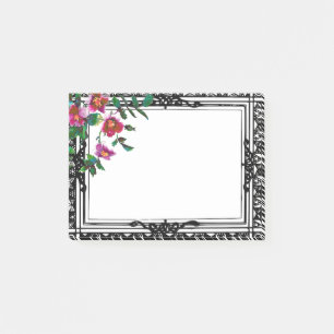 Vintag-rosa-magenta-Aquarellfarben-Rose Post-it Klebezettel