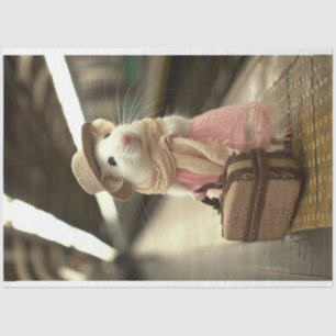 Vintag rosa Maus - Entschlüsselung Seidenpapier