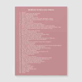 Vintag rosa Motivation der Selbstversorgung Magnetkarte