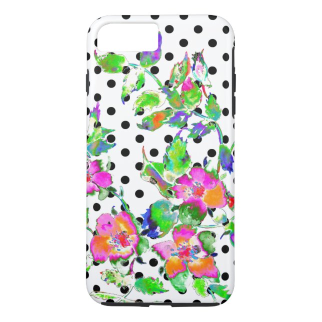 Vintag-Rosa-Polka-Punkte Case-Mate iPhone Hülle (Rückseite)