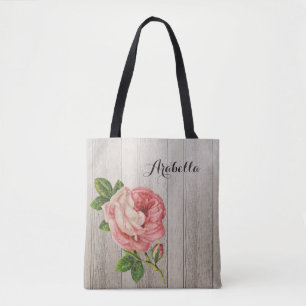 Vintag rosa Rose aus rustikalem, wetterfestem Holz