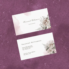 Vintag rosa Rose individuell einstellbar Visitenkarte