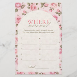 Vintag rosa Rose wo wir Brautparty spielen