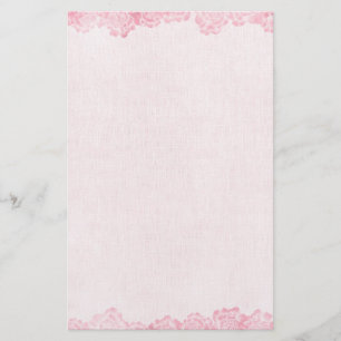 Vintag rosa Rosenbraun Briefpapier
