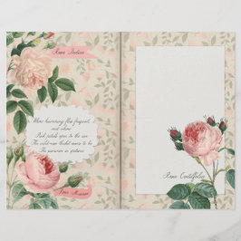 Vintag rosa Roses Scrapbook Paper