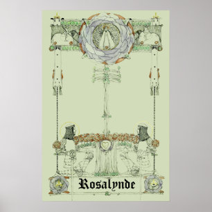 Vintag Rosalynde Cover Art von Jessie Marion King Poster
