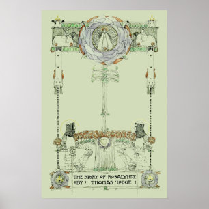 Vintag Rosalynde Cover Art von Jessie Marion King Poster
