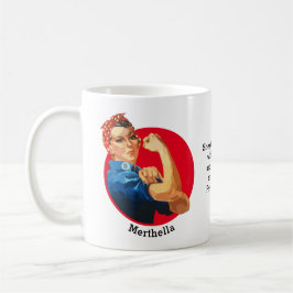 Vintag ROSIE RIVETER Personalisiert Kaffeetasse
