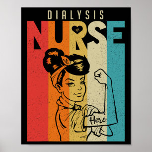 Vintag Rosie The Riveter Dialysis Nurse Poster