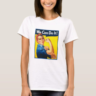 Vintag Rosie the Riveter Strong Power Retro T-Shirt