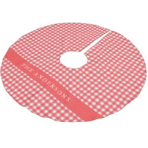 Vintag Rot und Weiß Gingham Kariert Personalisiert