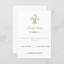 Vintag Royal Gold French Lilie Wedding