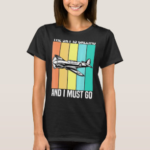 Vintag ruft der Himmel und ich muss Flugzeug gehen T-Shirt