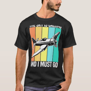 Vintag ruft der Himmel und ich muss Flugzeug gehen T-Shirt