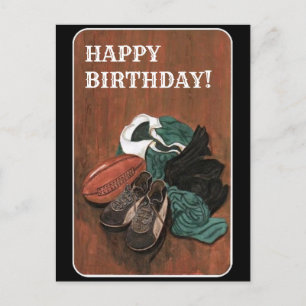 Vintag Rugby Birthday Postkarte