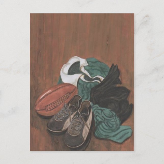 Vintag Rugby Postkarte (Vorderseite)
