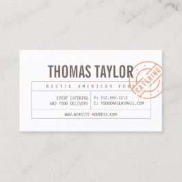 Vintag rustikal, fett gestanzt weiß/braun visitenkarte