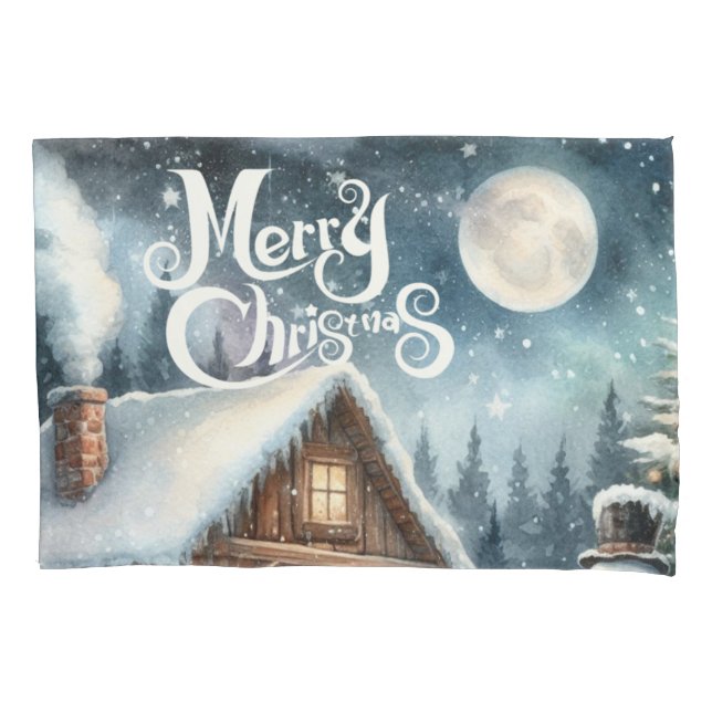 Vintag/rustikal/Schneemann/Weihnachten Kissenbezug (Vorderseite)