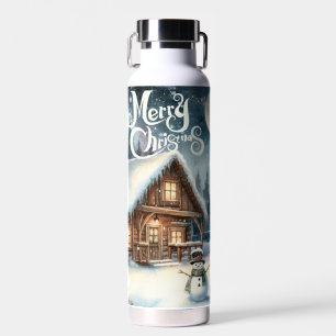 Vintag/rustikal/Schneemann/Weihnachten Trinkflasche