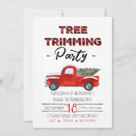 Vintag Rustikales Kariertes Weihnachtsfest Party RSVP Karte