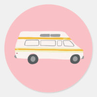 Vintag RV Van Motorhome Campervan Niedlich Zeichne