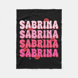 Vintag Sabrina Personalisiert Name I Liebe Sabrina Fleecedecke
