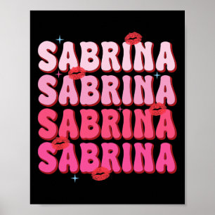 Vintag Sabrina Personalisiert Name I Liebe Sabrina Poster