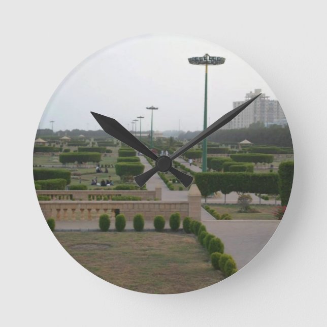 Vintag Safari Hakuna Matata Park.jpg Runde Wanduhr (Vorderseite)