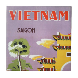 Vintag Saigon Vietnam Travel Fliese