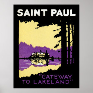 Vintag Saint Paul, Minnesota Poster
