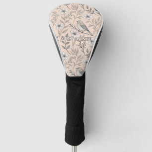 Vintag Sakura Cherry Blossom & Bird Ästhetik 3 Golf Headcover
