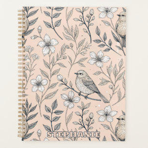 Vintag Sakura Cherry Blossom & Bird Ästhetik 3 Planer