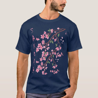 Vintag Sakura Cherry Blossom Japanisch Grafik A T-Shirt