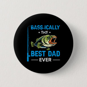 Vintag Sally Best Vater je Fisherman Father's D Button