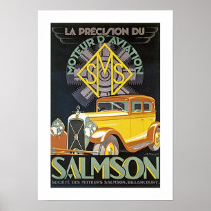 Vintag Salmson Automobile Ad Poster